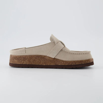 Casual Style Leather Round-Toe Slip-On Shoes: Premium Leather & Stylish Side Buckle