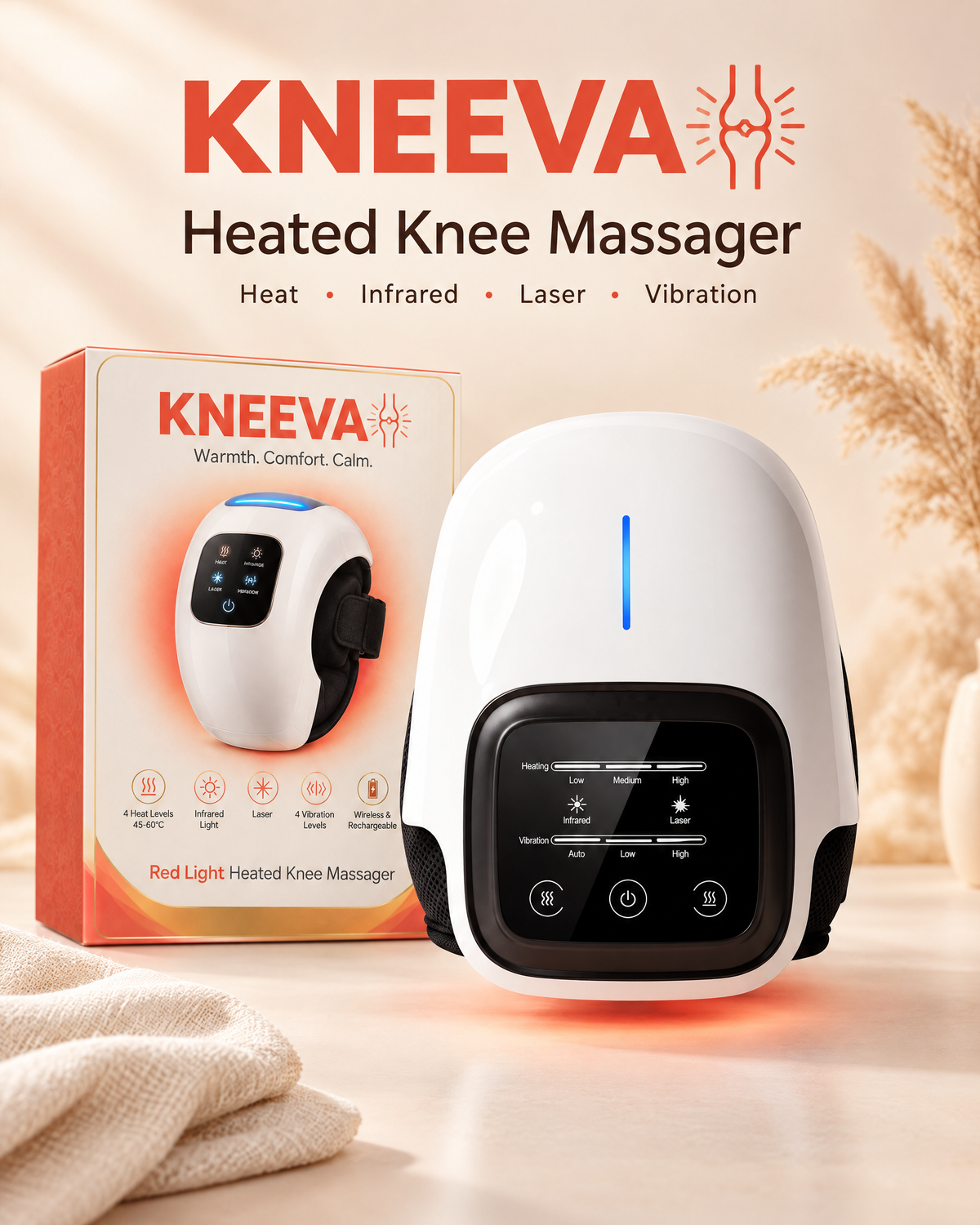 Wireless Red Light Knee therapy massager