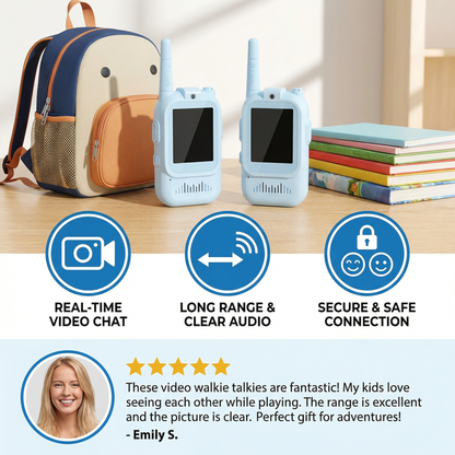 Kids Video Walkie Talkie Set (2-Pack) with Camera & Screen – Easy-to-Use & Fun Interactive Play