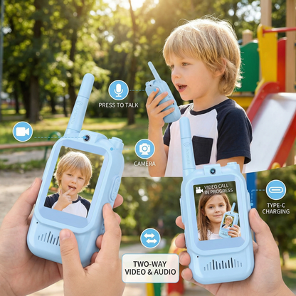Kids Video Walkie Talkie Set (2-Pack) with Camera & Screen – Easy-to-Use & Fun Interactive Play