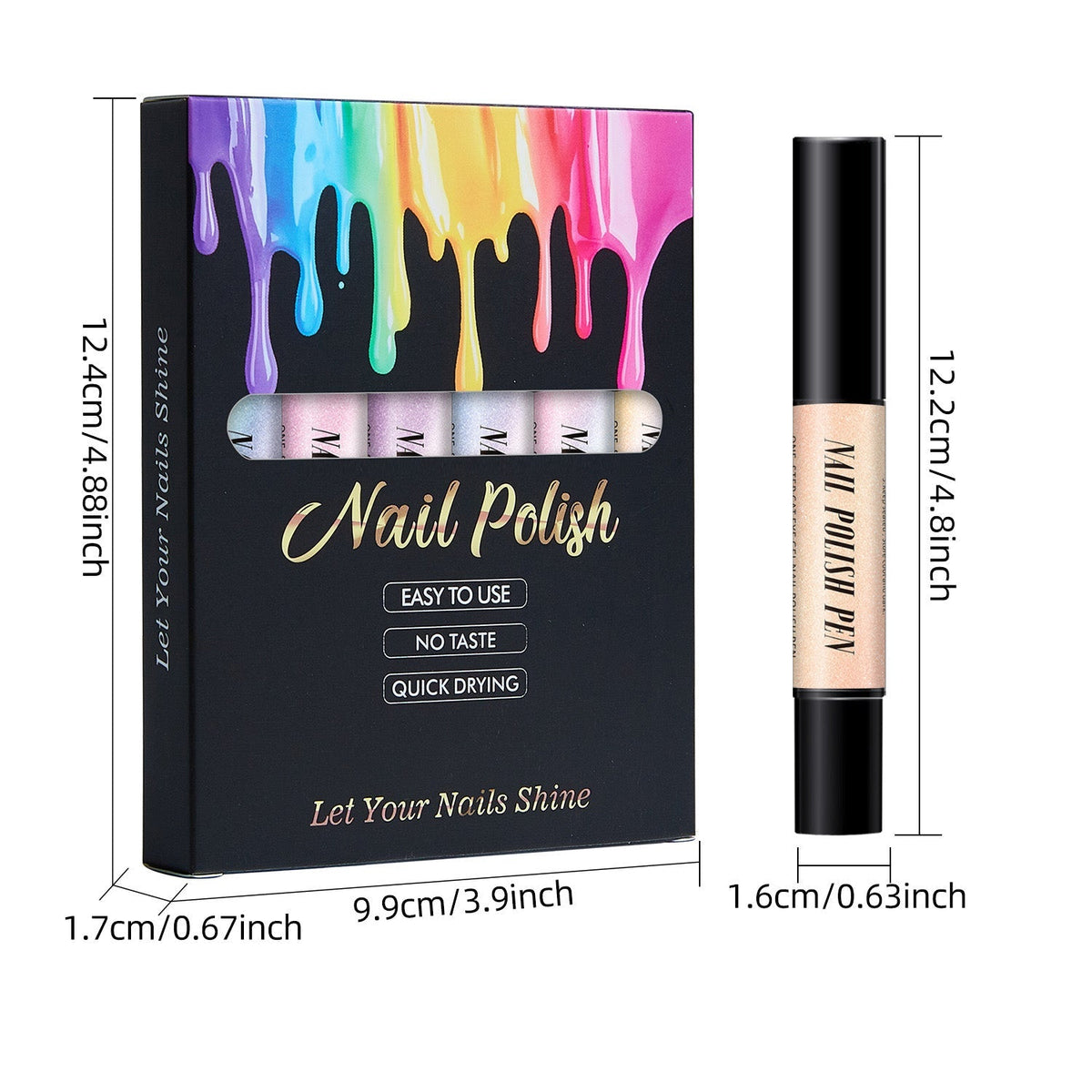 💅 6PCS DIY Gel Nail Art Painting Pen Set – Creative Designs & Easy-to-Use, Salon Beauty at Home