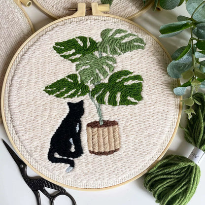 DIY Punch Needle Embroidery Kit — Beginner Friendly with Frame & Video Guide