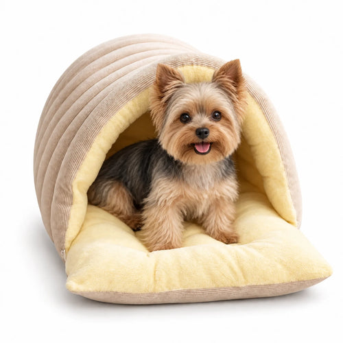 Covered Pet Bed for Cats & Small Dogs