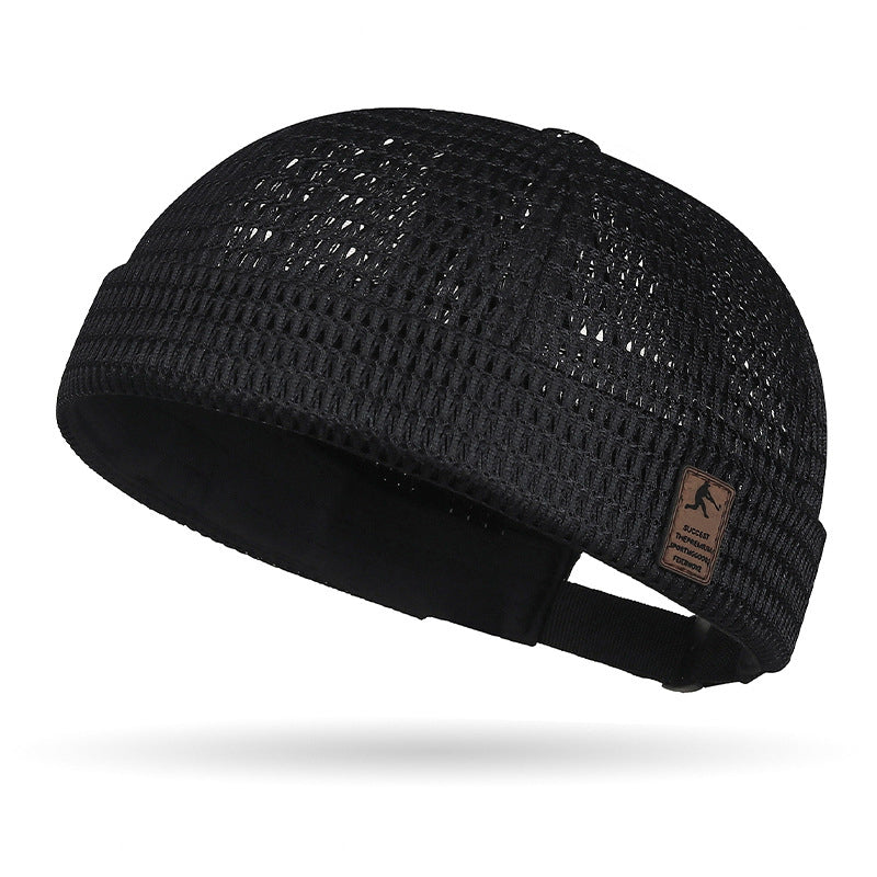 Men's Breathable Brimless Docker Hat – Lightweight Mesh Skull Cap for Summer Outdoor Wear