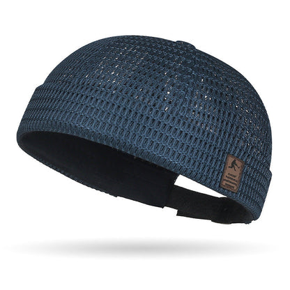 Men's Breathable Brimless Docker Hat – Lightweight Mesh Skull Cap for Summer Outdoor Wear