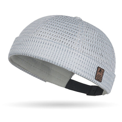 Men's Breathable Brimless Docker Hat – Lightweight Mesh Skull Cap for Summer Outdoor Wear