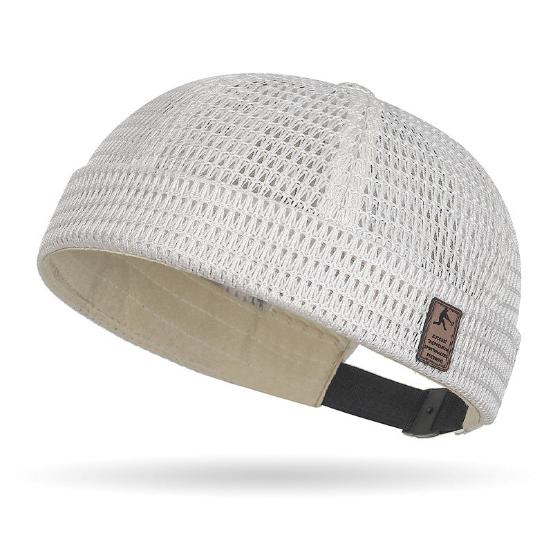 Men's Breathable Brimless Docker Hat – Lightweight Mesh Skull Cap for Summer Outdoor Wear