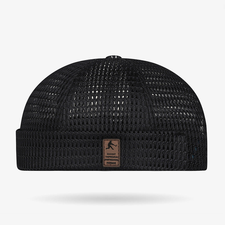 Men's Breathable Brimless Docker Hat – Lightweight Mesh Skull Cap for Summer Outdoor Wear