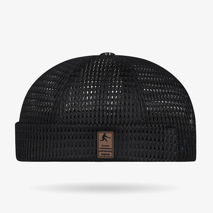 Men's Breathable Brimless Docker Hat – Lightweight Mesh Skull Cap for Summer Outdoor Wear
