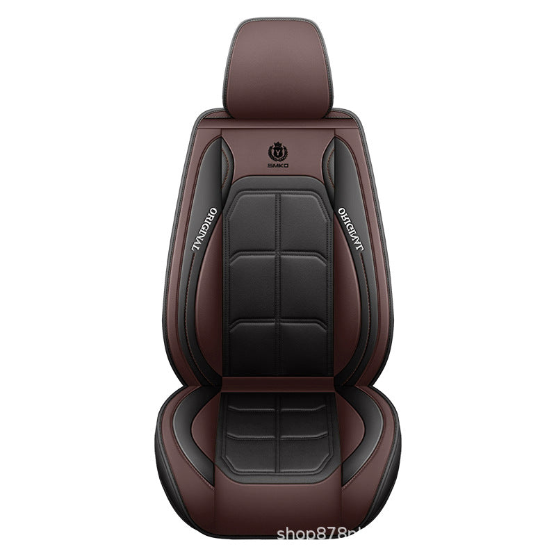 🏎️ Universal Genuine Leather Car Seat Cover: Premium Comfort & Full Seat Protection