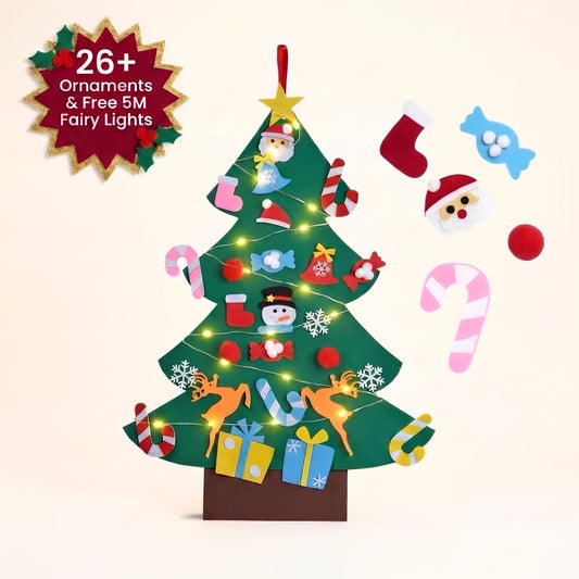 🎄Creative Craft Kids DIY Felt Christmas Tree - Reusable & Festive Holiday Decor