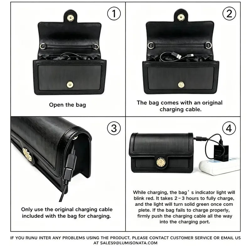 🌈 Fiber Optic Light-Up Crossbody Bag – 7 Colors & 4 Light Modes