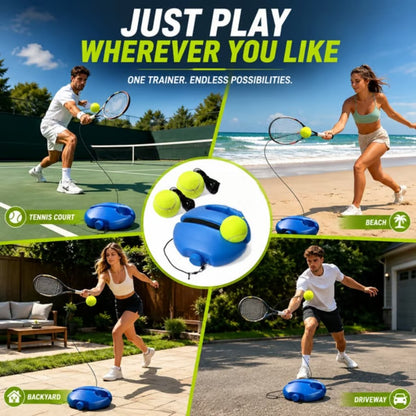🎾 Solo Tennis Trainer Rebound Set – Practice Anytime, No Partner Needed