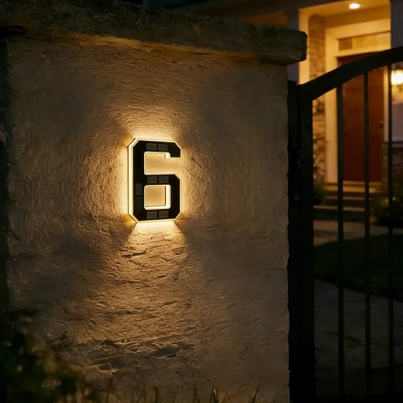 🔥Last Day 49% OFF🔥Solar Lighted House Numbers LED Numbers, Waterproof for Outside