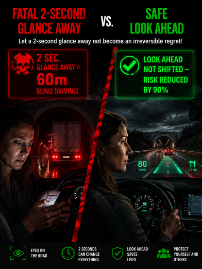 🚗Smart In-Car HUD Co-Pilot: Clear Directions, Works on Sedans, SUVs, Pickups, RVs, and More