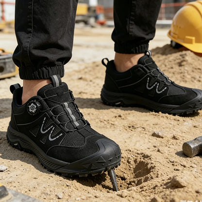 Men's Steel Toe Safety Shoes with Rotary Lacing System
