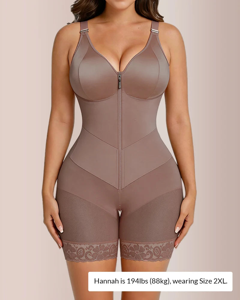 Sculpt & Smooth Front-Zip Full Body Shapewear Bodysuit