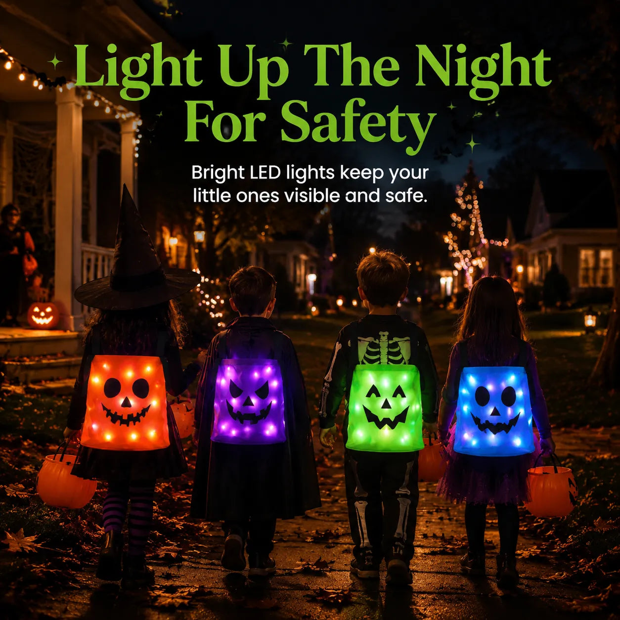 🔥Ready for Spooky Season – Reusable LED Halloween Treat Bags🎃