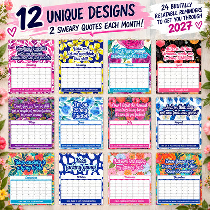 💓2027 Sweary Mental Health Calendar - Thoughtful Gift & DIY