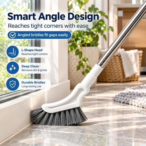 🧼 Long Handle Telescopic Crevice Cleaning Brush – For Bathroom, Toilet, Floors & Windows, Easy Cleaning