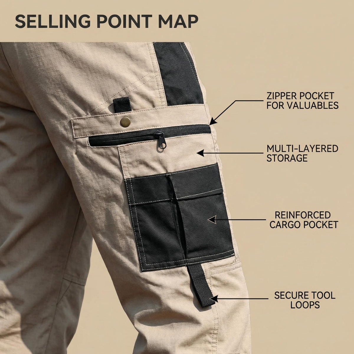 Men’s Outdoor Indestructible Tactical Pants - Multiple Pockets, Ripstop & Water-Resistant