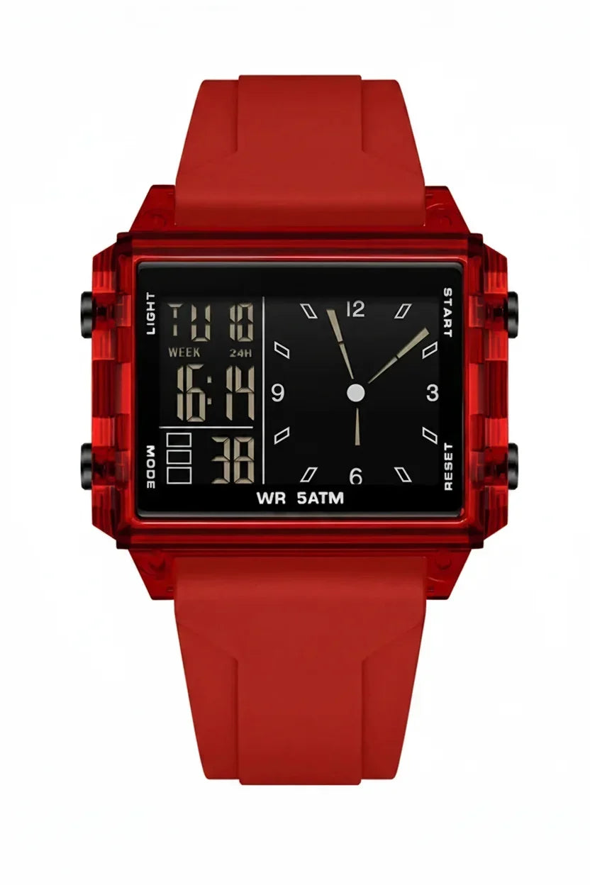 🔥Analog-Digital Sport Watch – Waterproof, Luminous & Multi-Function