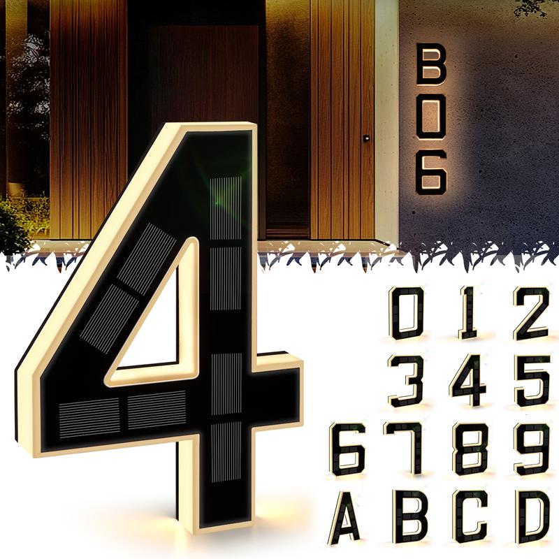 🔥Last Day 49% OFF🔥Solar Lighted House Numbers LED Numbers, Waterproof for Outside