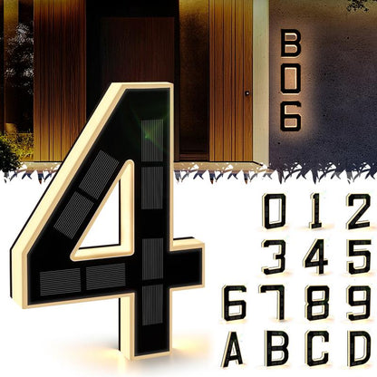 🔥Last Day 49% OFF🔥Solar Lighted House Numbers LED Numbers, Waterproof for Outside