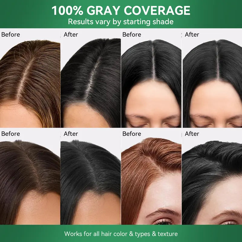 Limer 6-in-1 Multicolor Hair Dye Shampoo - 460ml Herbal, Ammonia-Free, Semi-Permanent, No Bleach Formula with Black Currant Leaf Extract for Adults, Anti-Aging Gray Hair Coverage, 48-Hour Patch Test Required At-Home Haircare