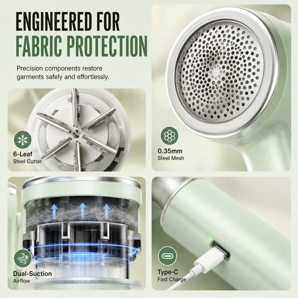 Smart Electric Fabric Shaver & Pet Hair Remover – Winter Clothing Essential