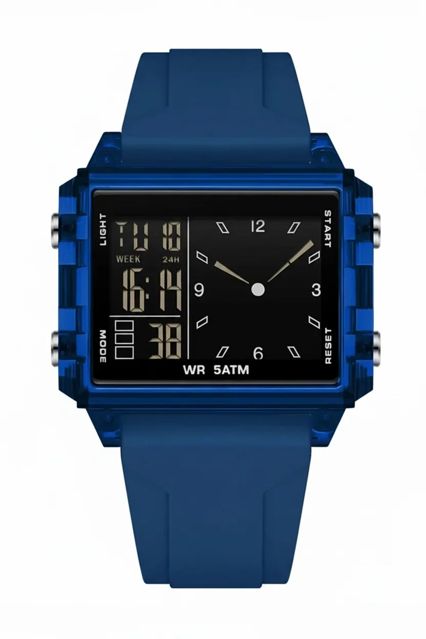 🔥Analog-Digital Sport Watch – Waterproof, Luminous & Multi-Function