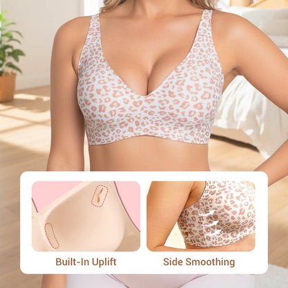 🏆 Last Day Special Price £9.99 ! 💐Jelly Wireless Womens Comfortable Wireless Bras Push Up Bralettes Seamless Tshirts Bras Deep V Everyday Bras