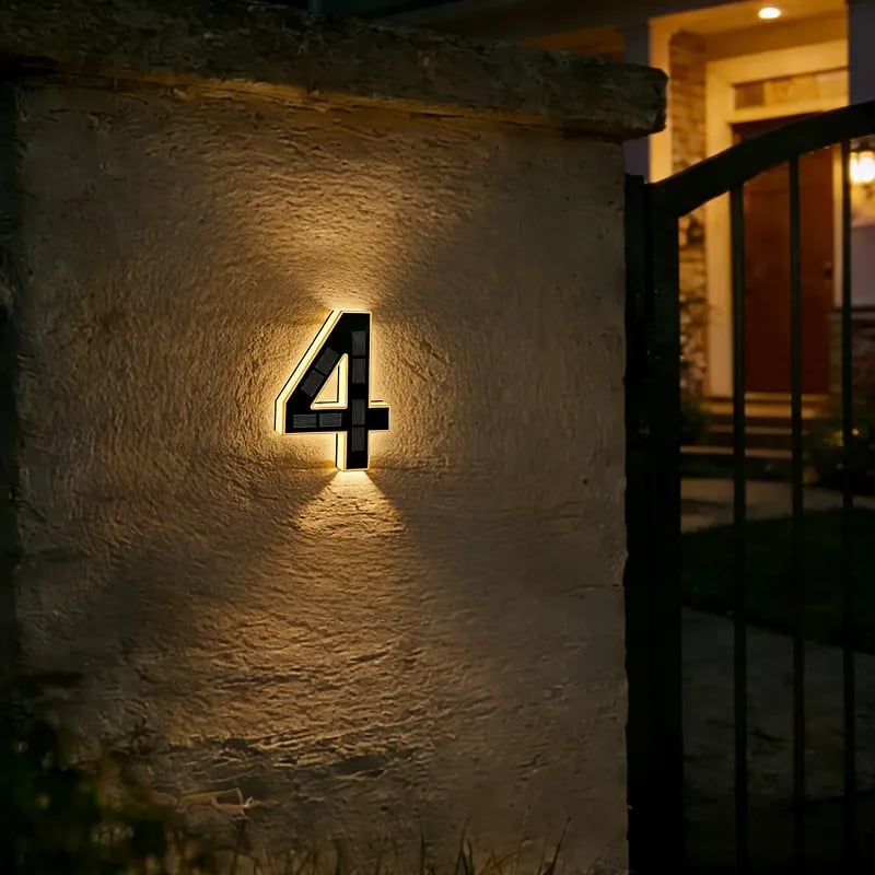 🔥Last Day 49% OFF🔥Solar Lighted House Numbers LED Numbers, Waterproof for Outside