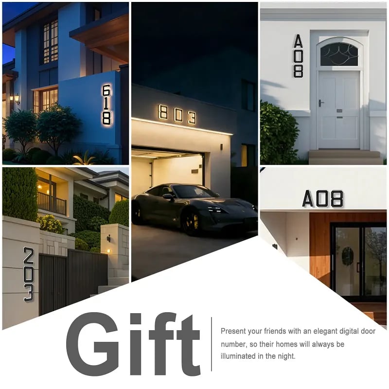 🔥Last Day 49% OFF🔥Solar Lighted House Numbers LED Numbers, Waterproof for Outside