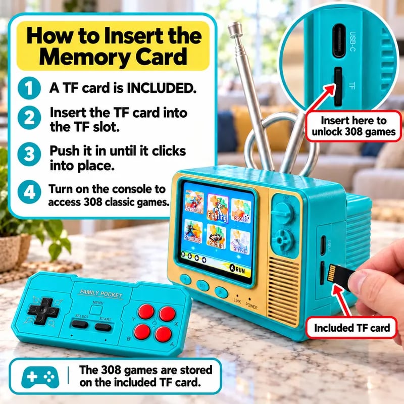 🎮GV300 Retro Handheld Game Console – 2.8' IPS Screen, Portable Gaming Device & Gift for Gamers