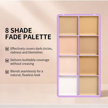 8-Color Cream Concealer & Contour Palette: Multi-Tone Coverage & Easy Blending