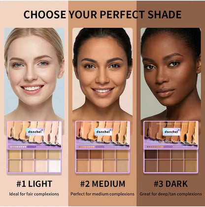 8-Color Cream Concealer & Contour Palette: Multi-Tone Coverage & Easy Blending