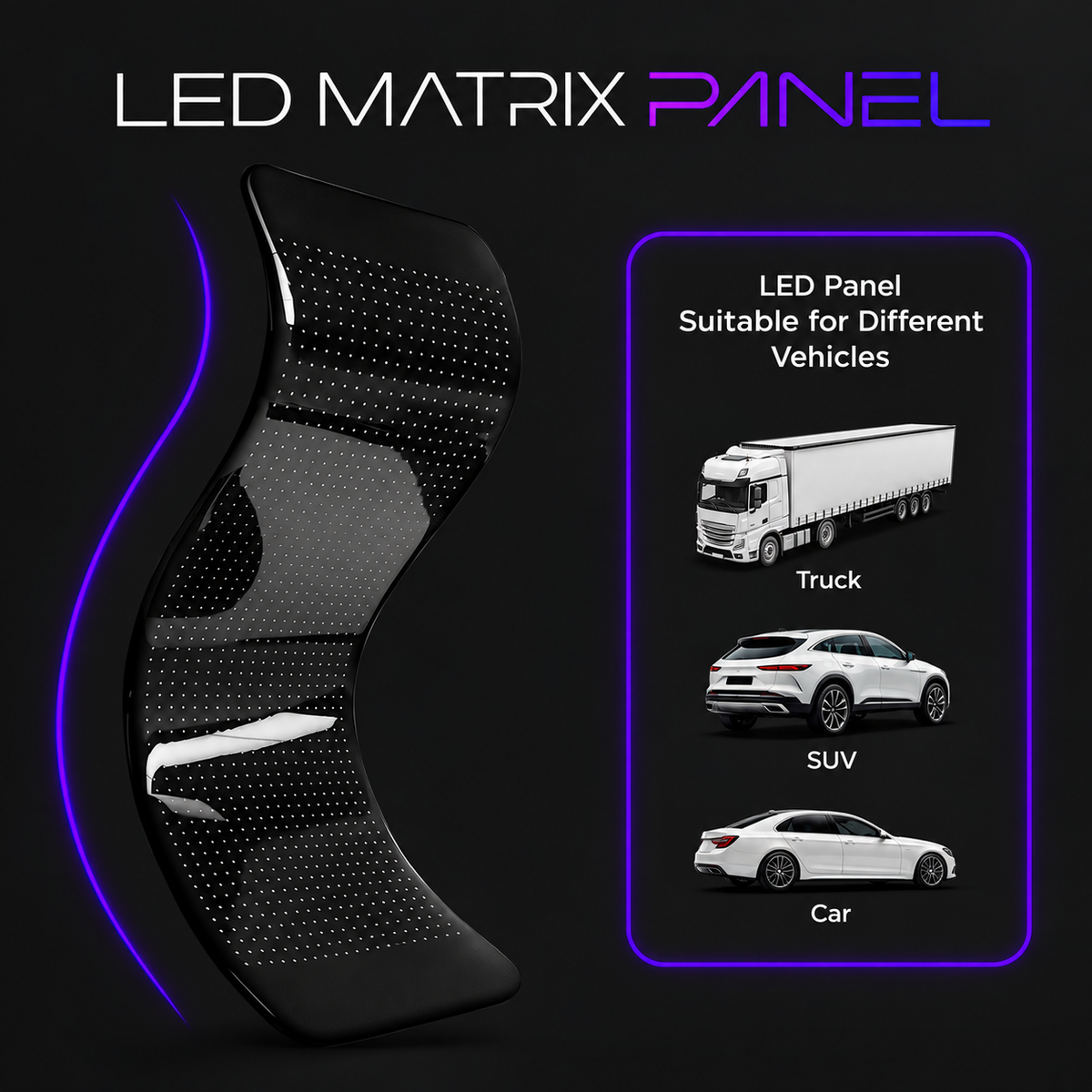Truck LED Eye Display Panels – App-Controlled 2-Piece Set
