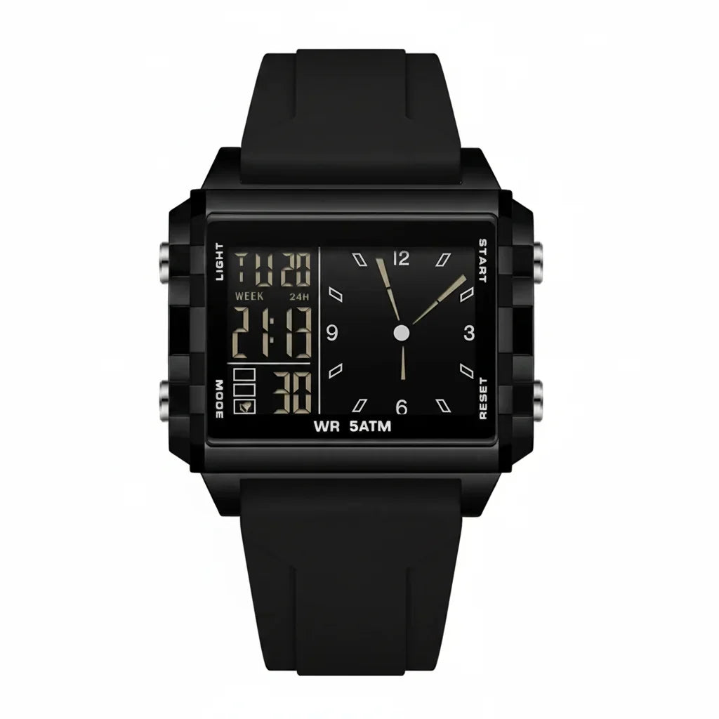🔥Analog-Digital Sport Watch – Waterproof, Luminous & Multi-Function