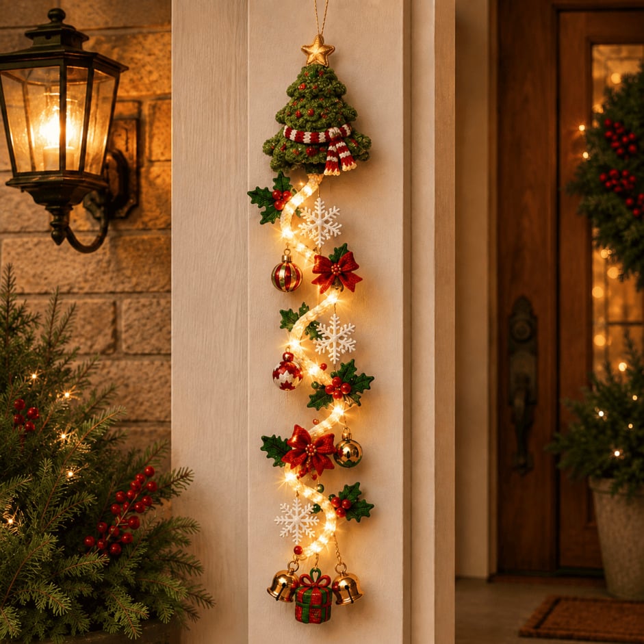 ⏳ Last day! 49% OFF – 🎄✨🎅 Glowing Christmas Door Hanger