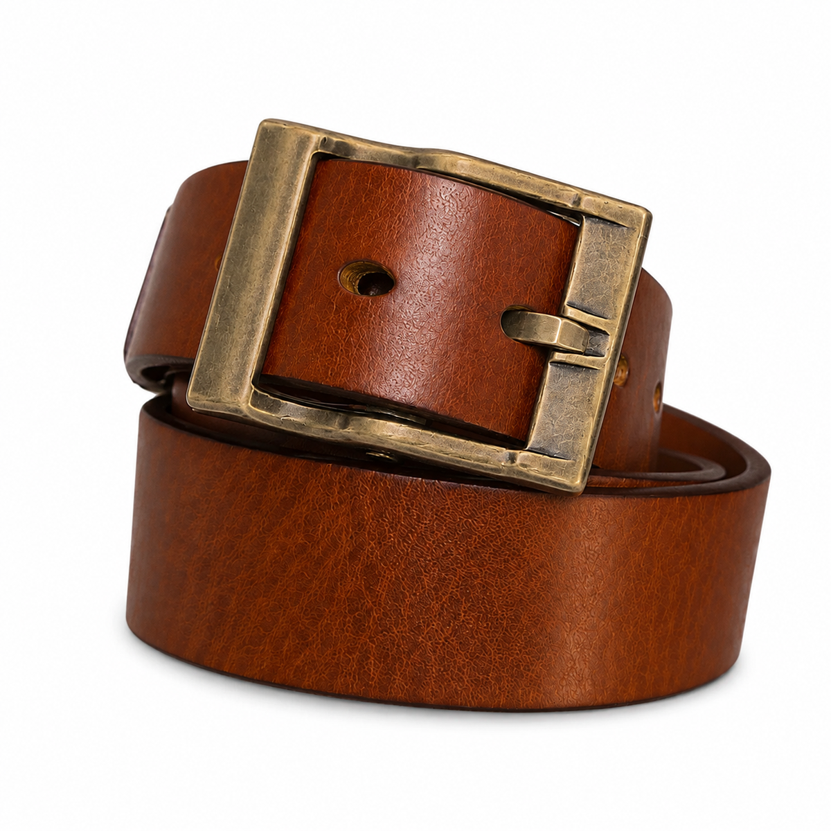 Premium Handmade Genuine Leather Belt: Vintage Design, Alloy Buckle & Durability