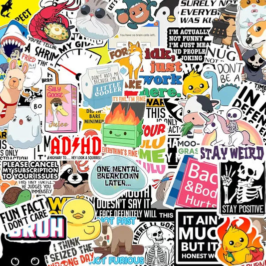🔥2026 Spring Sale -Set of 130 Pcs Funny Saying Stickers