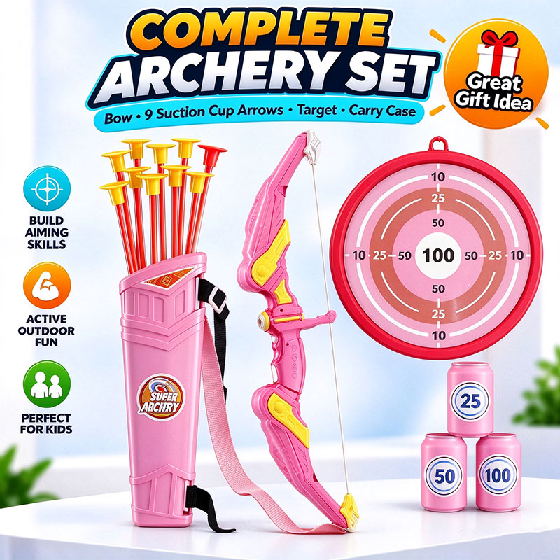 LED Light-Up Bow and Arrow Toy Set: Glowing Effects & Outdoor Fun