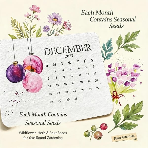 ✨🏆Early Holiday Sale 49% OFF🌱Eco-Friendly Plantable "Timeless" Seed Calendar 2027