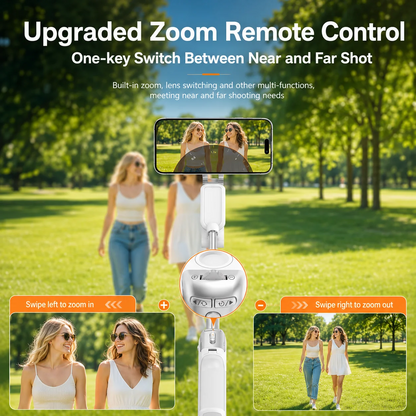 📸 Phone Zoomable Magnetic Palm Grip:  Secure Hold, Selfie Stick & Tripod