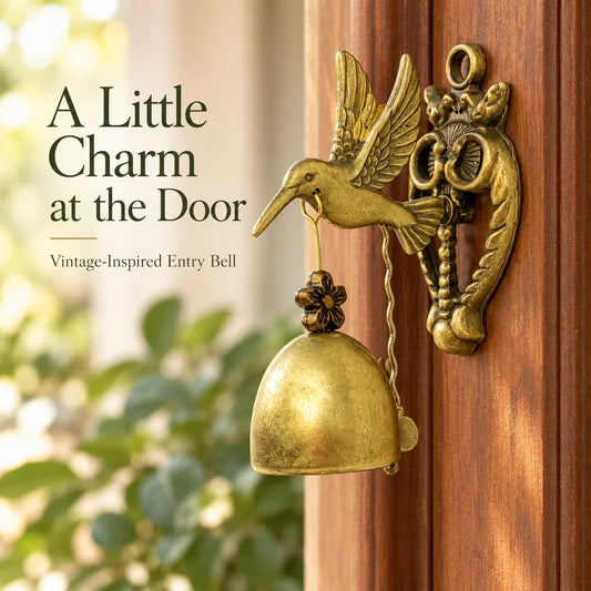 Vintage Brass Decorative Mini Doorbell - Magnetic Mount & Charming Home Decor