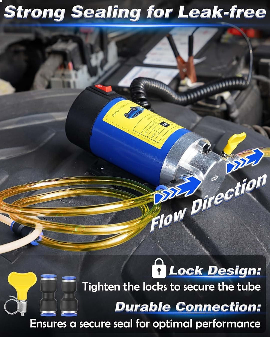 Oil extractor pump locking connections