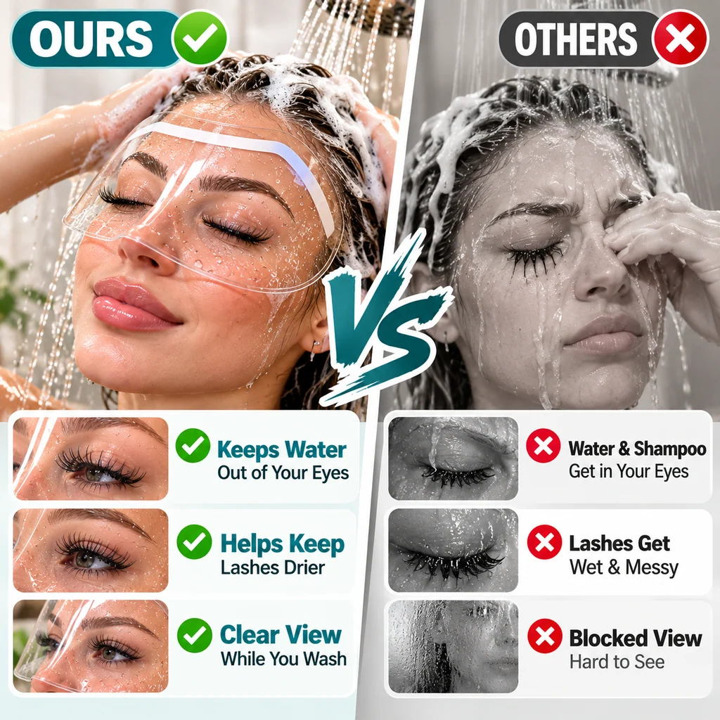 Transparent Hair Washing & Coloring Face Shield - Splash Protection & Easy Use