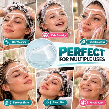 Transparent Hair Washing & Coloring Face Shield - Splash Protection & Easy Use
