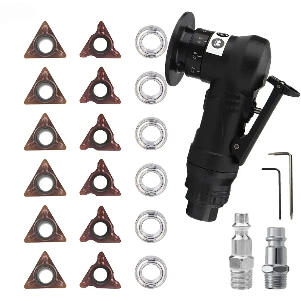 Pneumatic Chamfering Tool — Clean 45° Bevels in 3 Seconds